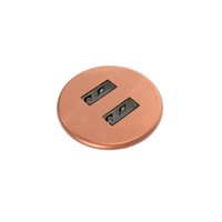 Axessline Micro - 2 USB-A laddare 10W, solid copper